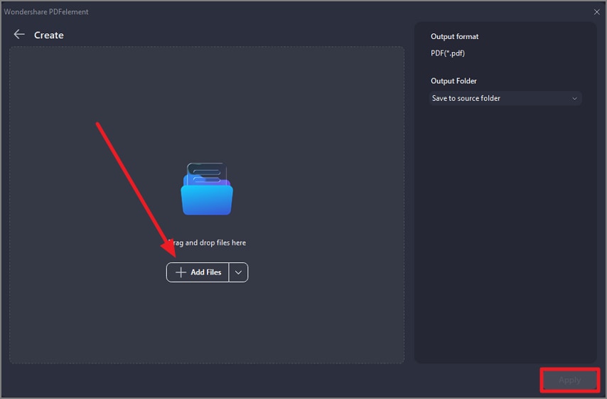add files apply settings