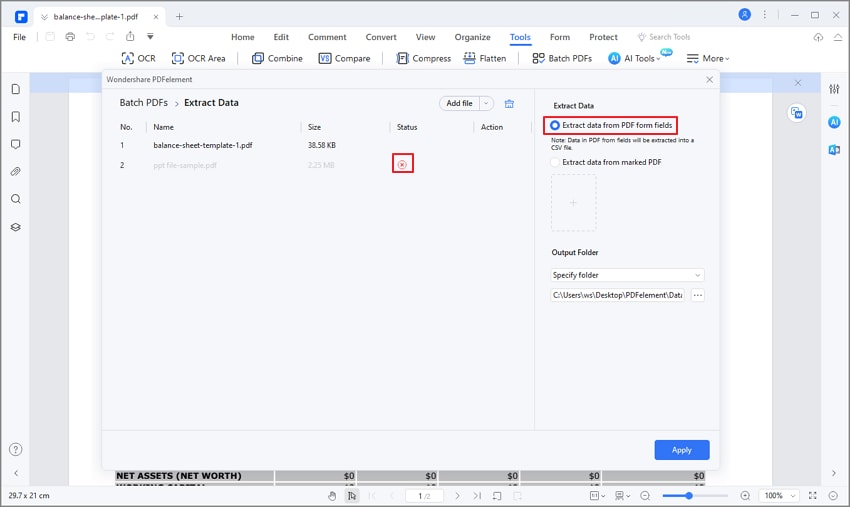 import and extract data from pdf file