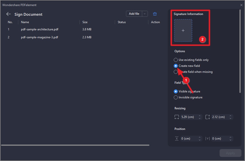 create new signing id
