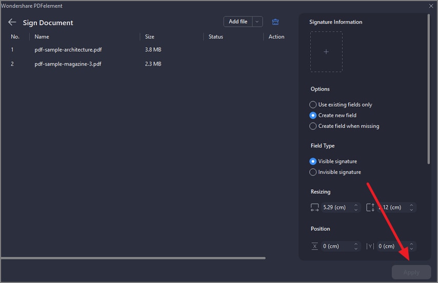 apply digital signature pdfelement