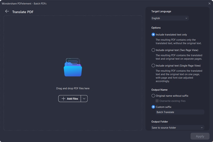 A screenshot of the AI assistant menu highlighting the AI Translate option.