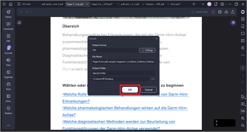 select format press ok