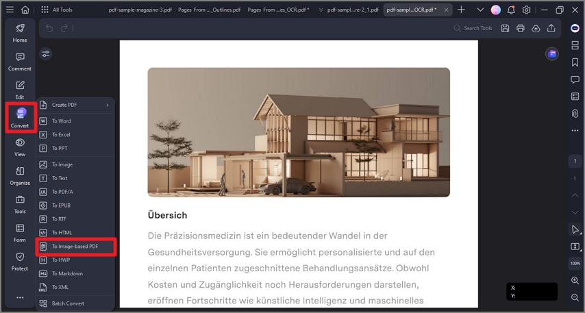 click convert choose image based pdf
