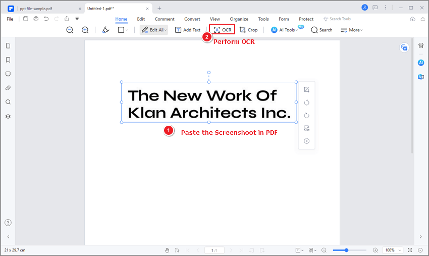 how to copy text from secured pdf file