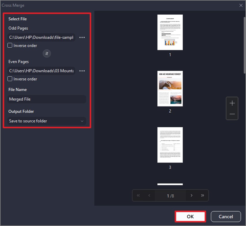 Guide On How To Cross Merge Two PDFs On Windows