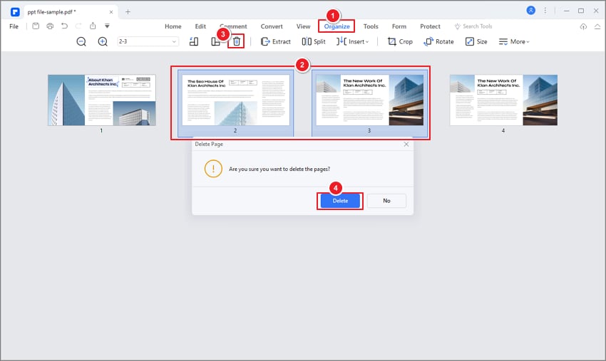 how to delete extra page in pdf