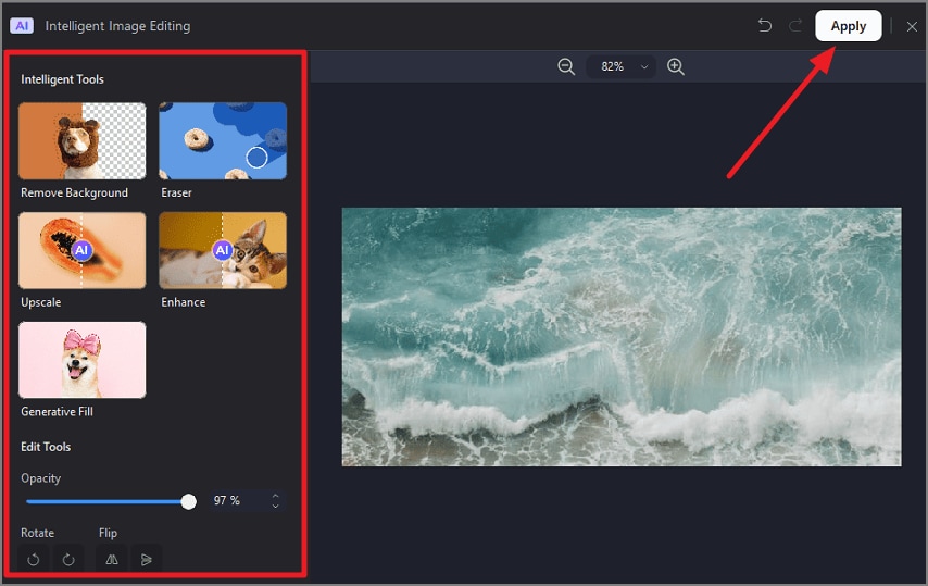 apply intelligent image editing