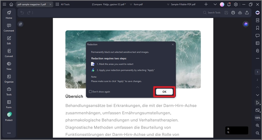  tick mark all pages option