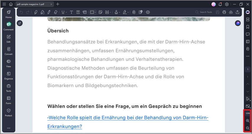 pdfelement page magnifier