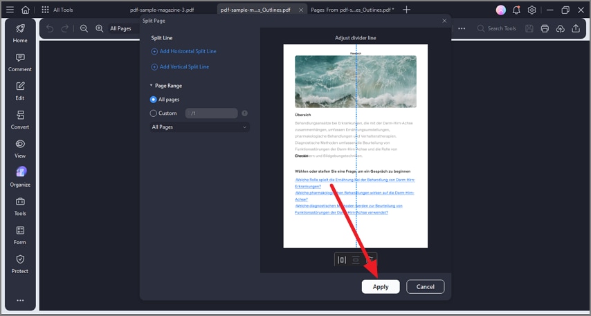configure settings press apply