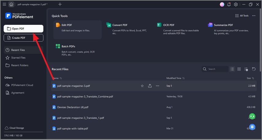 open file add document