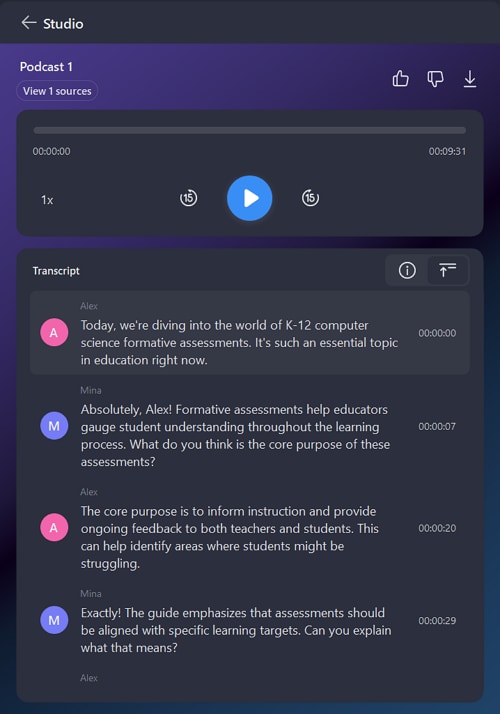 Study with podcast