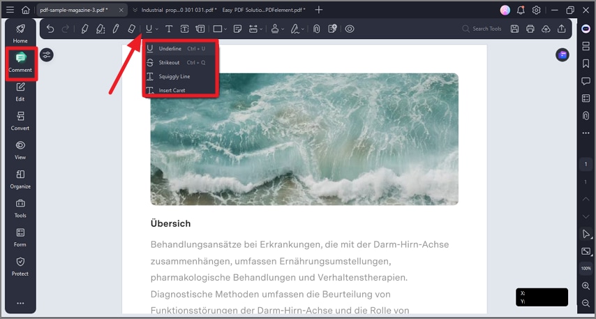 enable comments select markup
