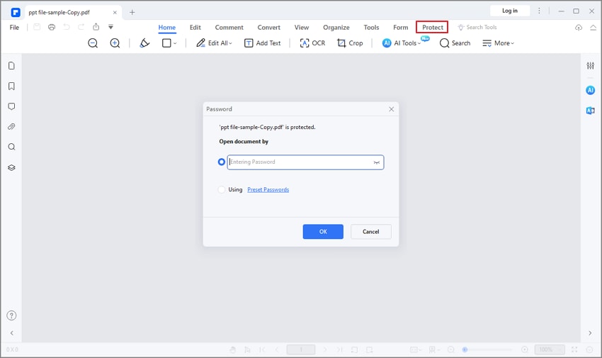 how to open pdf without password