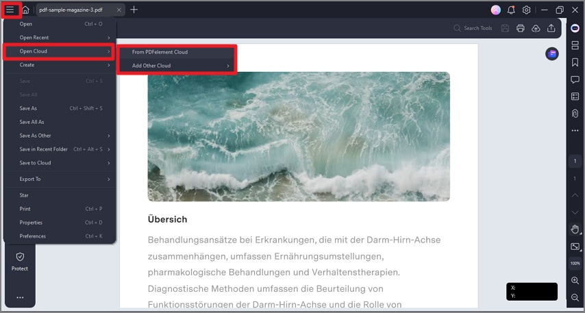 open pdf from cloud