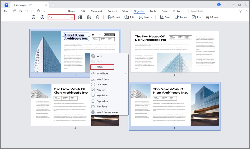 organize pdf delete blank pages from pdf 2