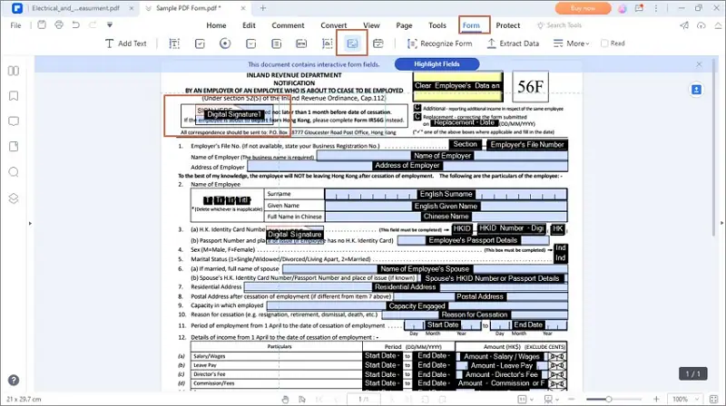 sign pdf form digitally