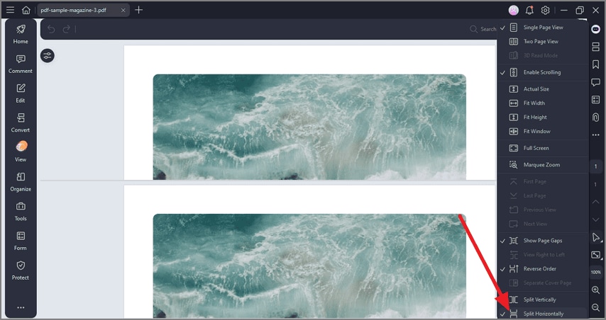 opt for split horizontally