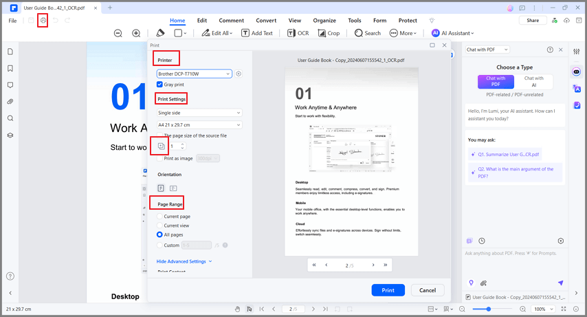 print document