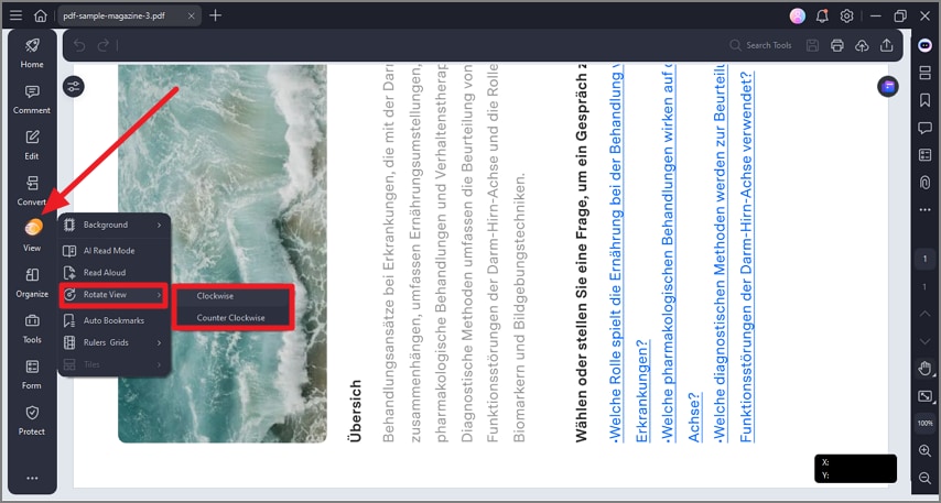 change page orientation