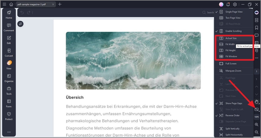 change page layout