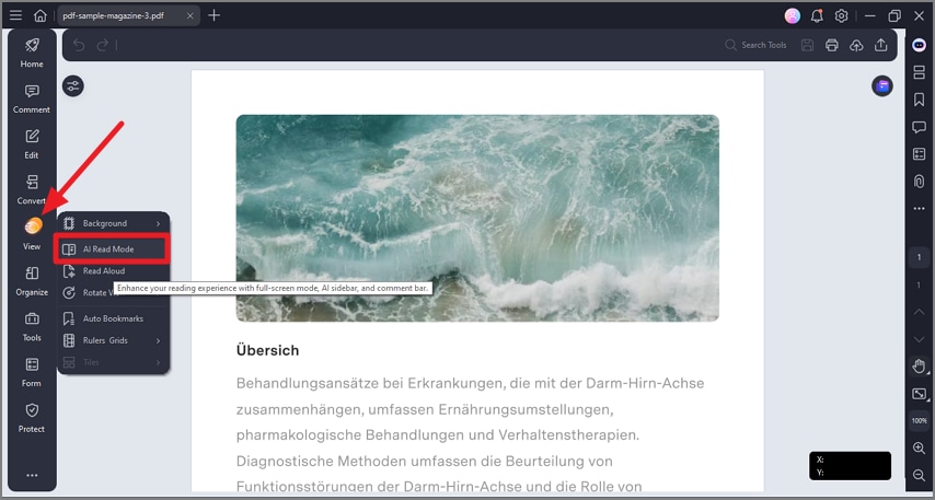 pdfelement ai read mode