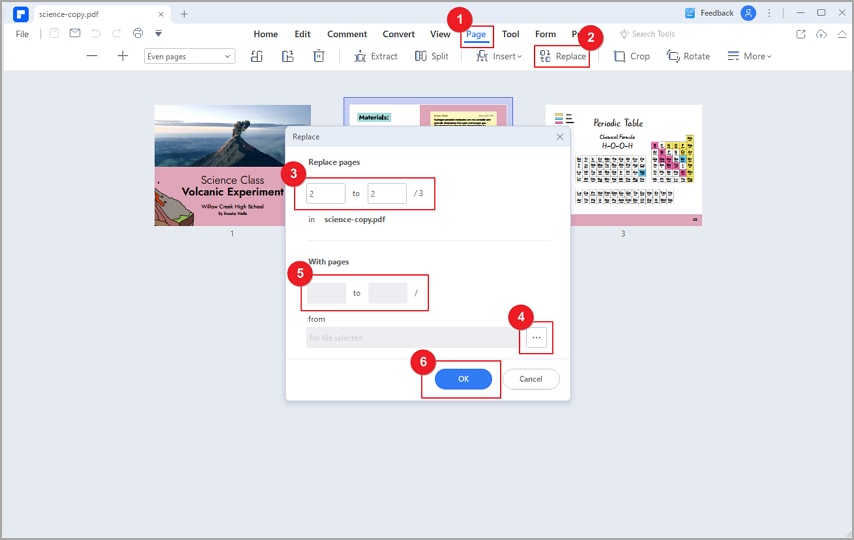 Как заменить страницу в pdf файле на другую