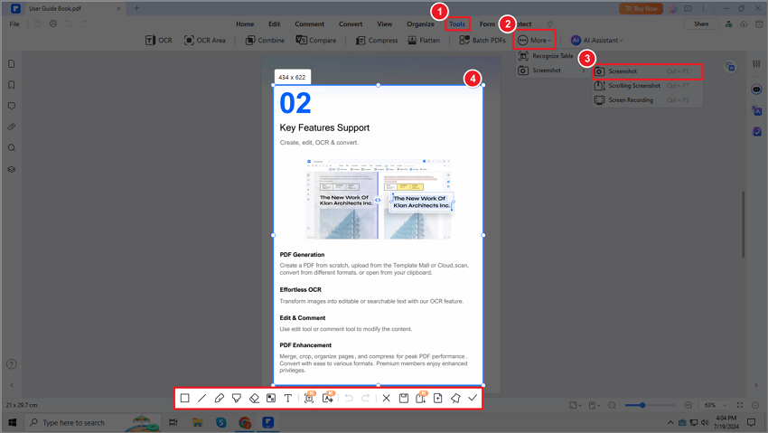 scroll capture on pdfelement