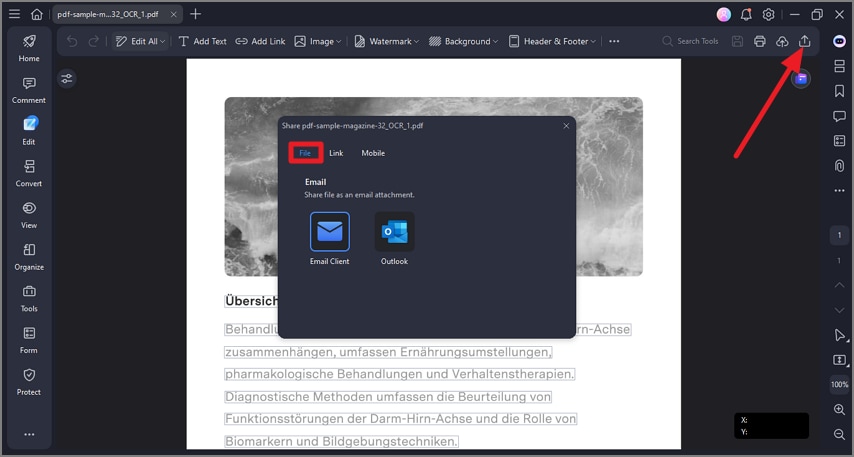 press share select file
