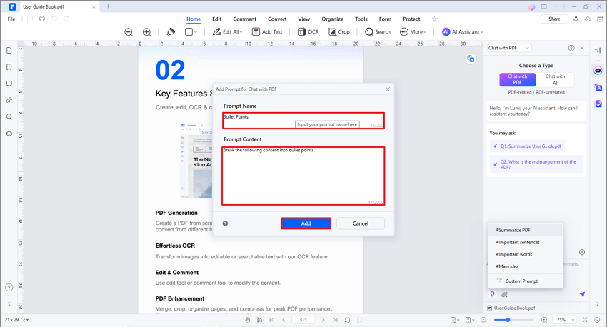 configurar instrucciones ia