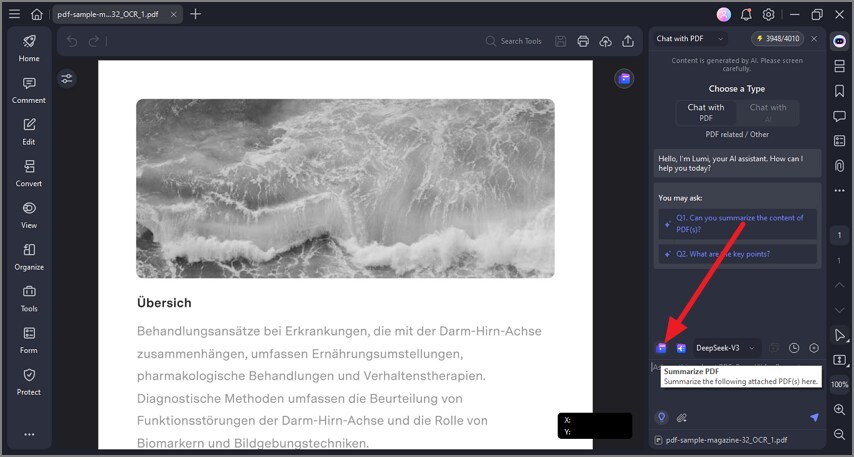 press summarize pdf