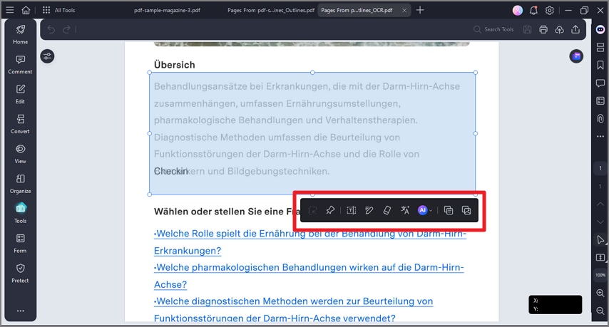 perform multiple actions on screenshots