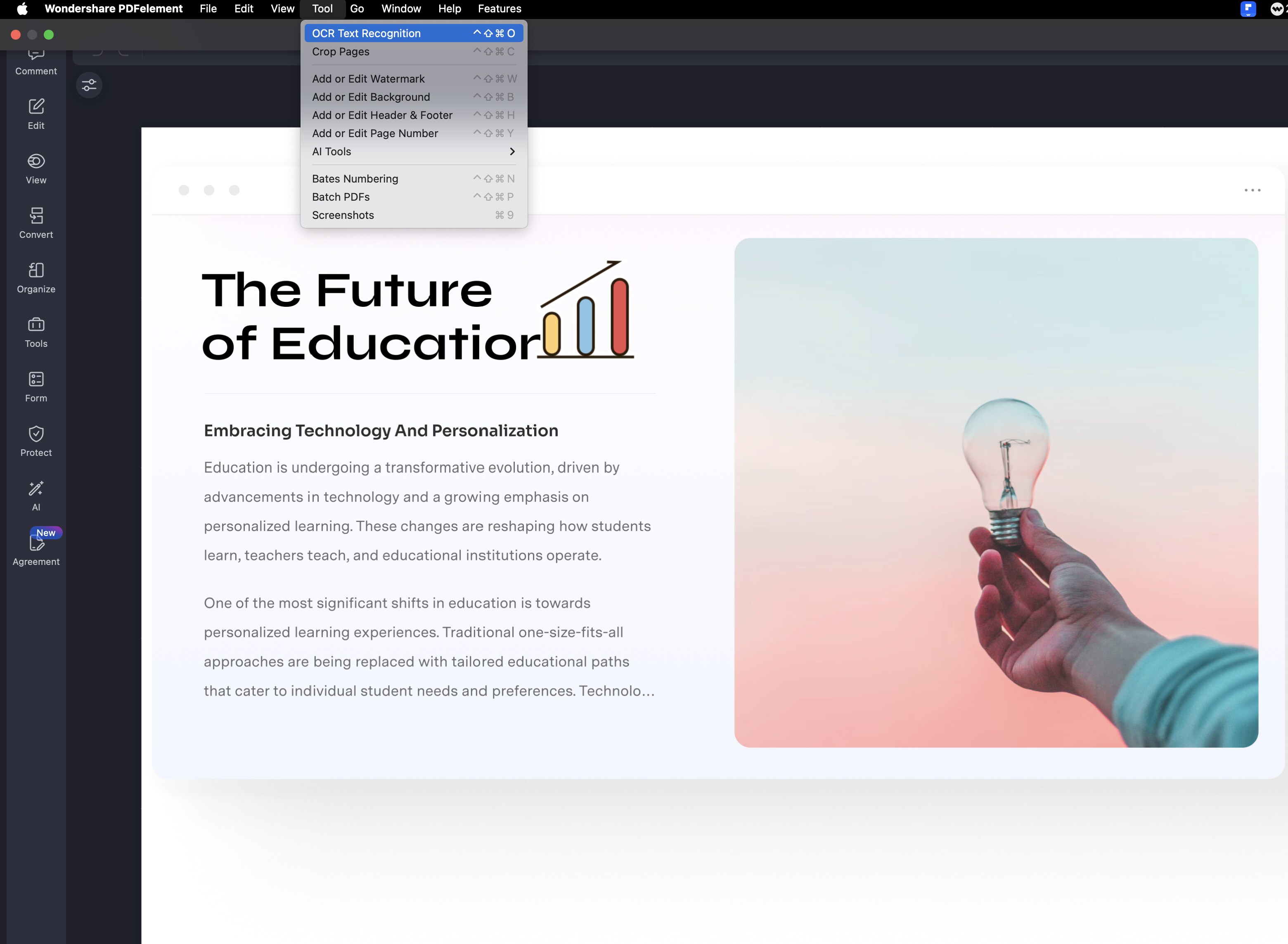 A screenshot of the application menu highlighting download options.