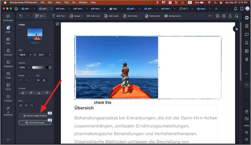 Choose image editing