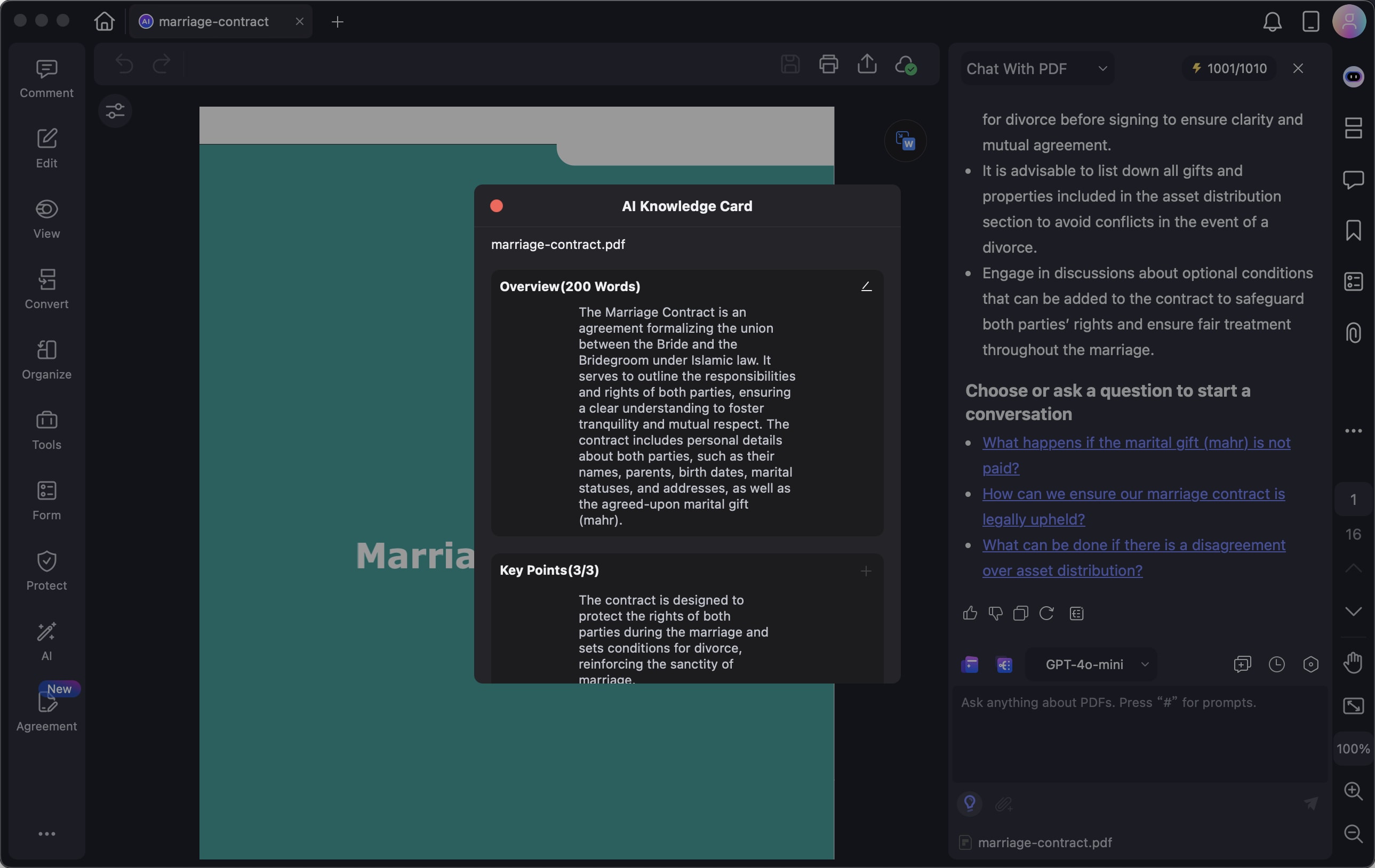 A screenshot showing a generated knowledge card.