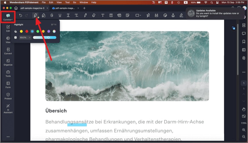 highlight pdf text