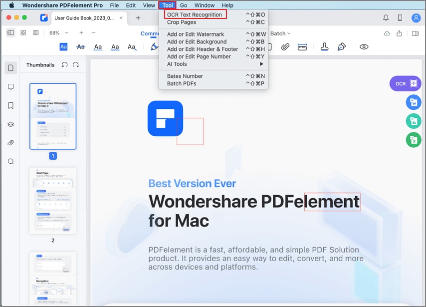 how to change pdf to word on mac