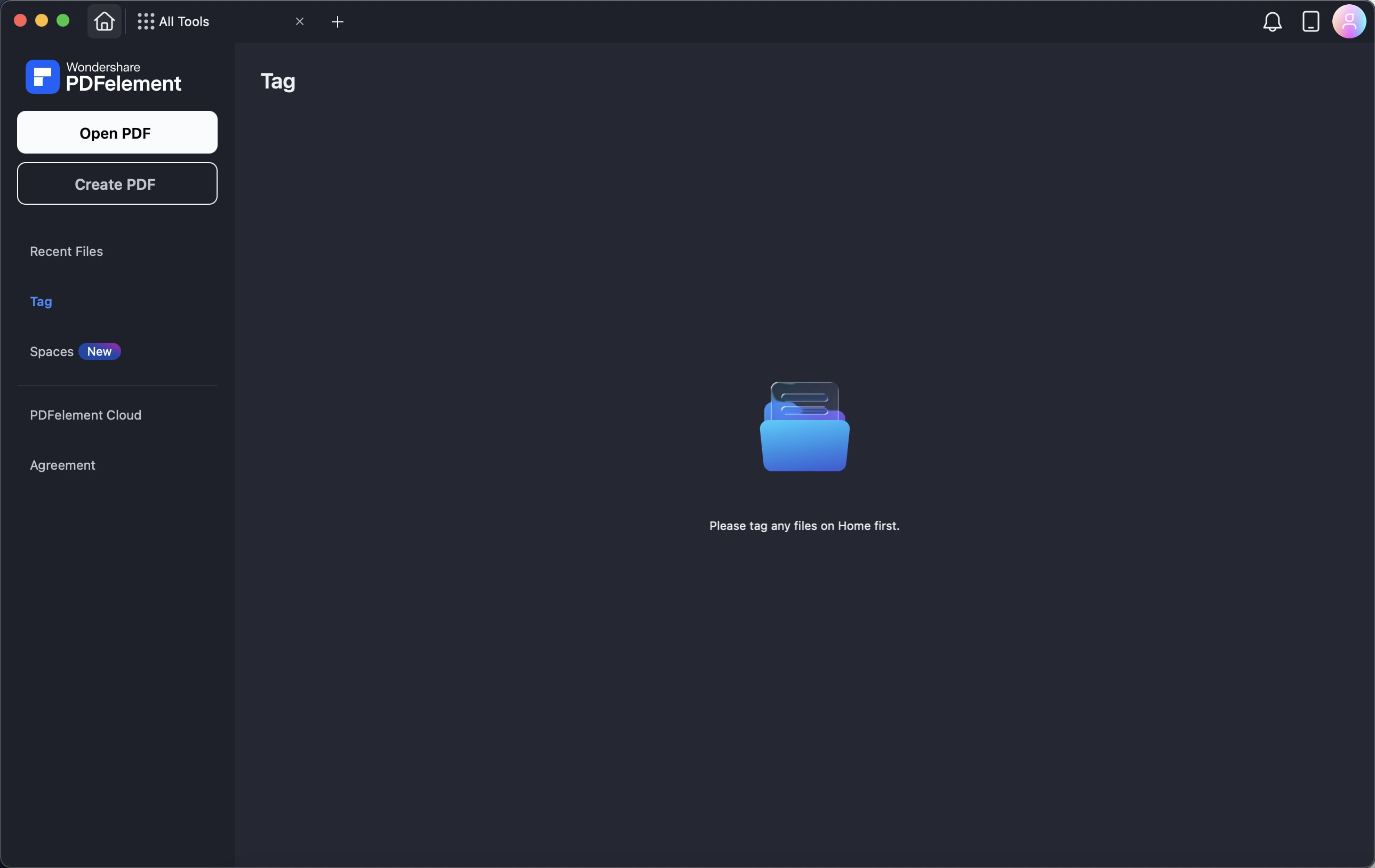 A screenshot of the tagged files list displaying the PDFs.