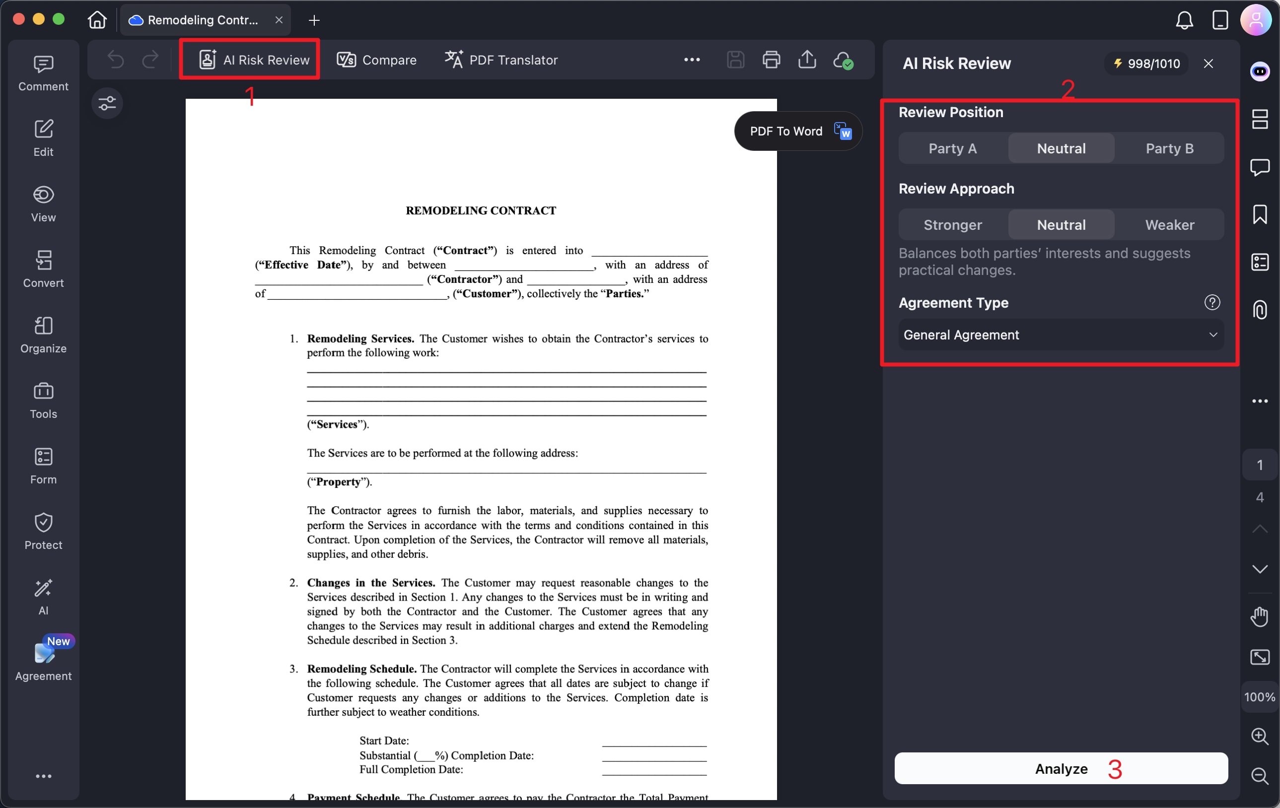 perform AI risk review