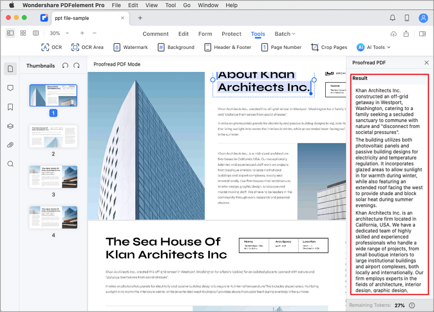 revisar um PDF com resultado da IA do Mac