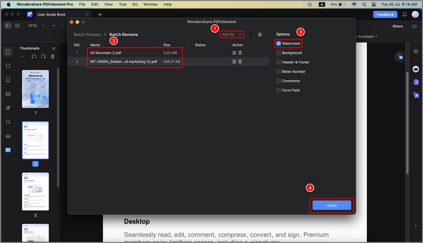 remove watermark from PDF in batch