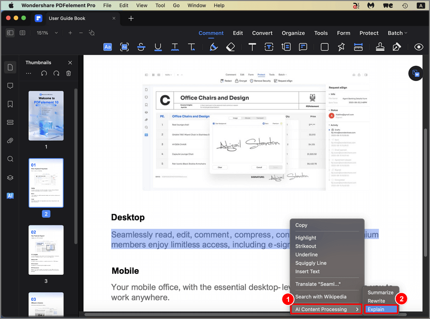 hacer clic derecho para explicar contenido en mac