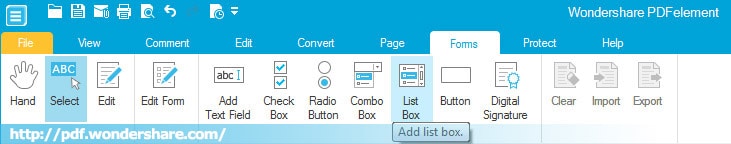 add combox box, list box button