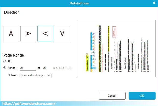 Rotate PDF pages