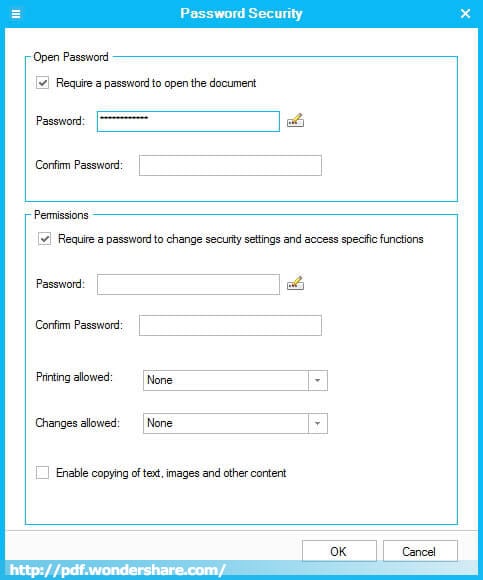 Set Password to PDF