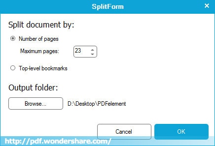 Split PDF pages