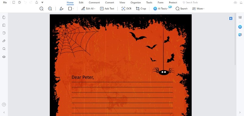 pdfelement tarjeta de halloween