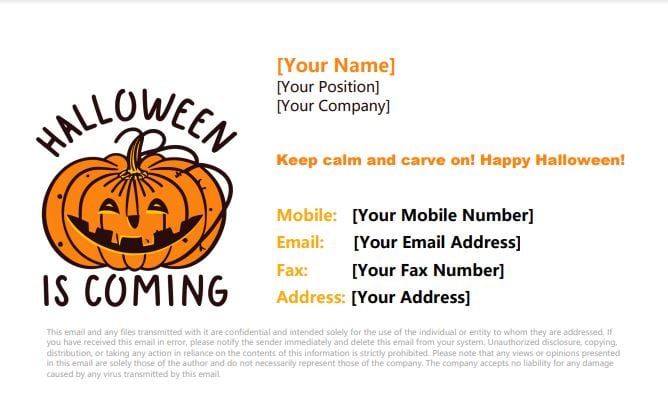 firma e-mail di Halloween 3