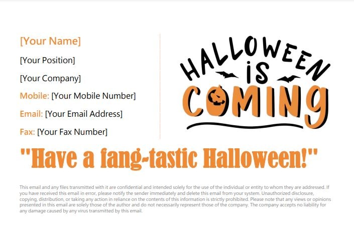 firma e-mail di Halloween 5