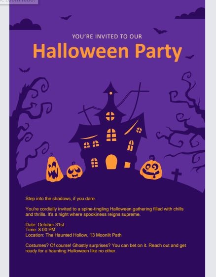 halloween party invitation text 7